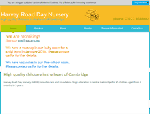 Tablet Screenshot of harveyroaddaynursery.org.uk